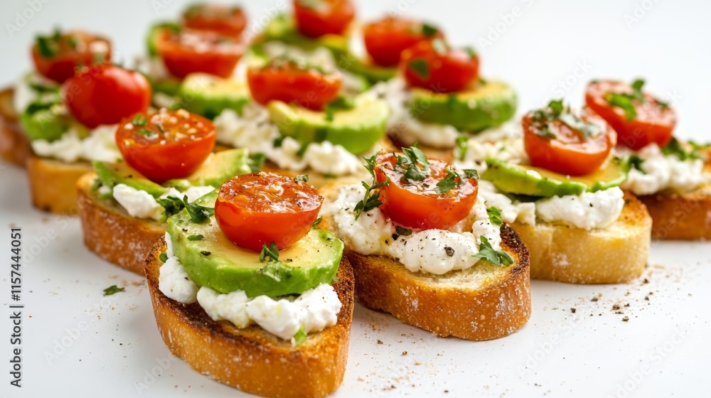 Avocado and Tomato Toast Appetizer - A Perfect Summer Snack Avocado and Tomato Toast Appetizer - A Perfect Summer Snack