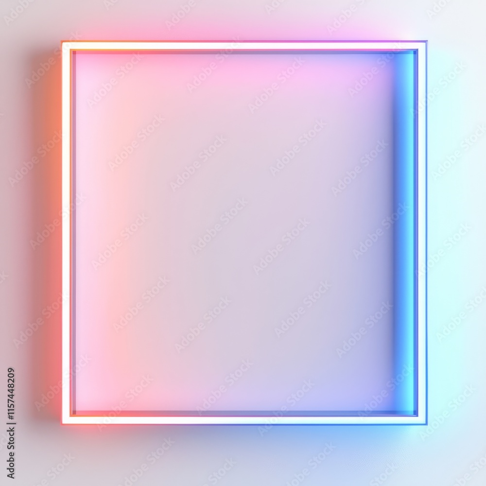 Neon Glow Frame: A vibrant and stylish neon frame with a pink and blue glow, ready to illuminate any design or message. Neon Glow Frame: A vibrant and stylish neon frame with a pink and blue glow, ready to illuminate any design or message.
