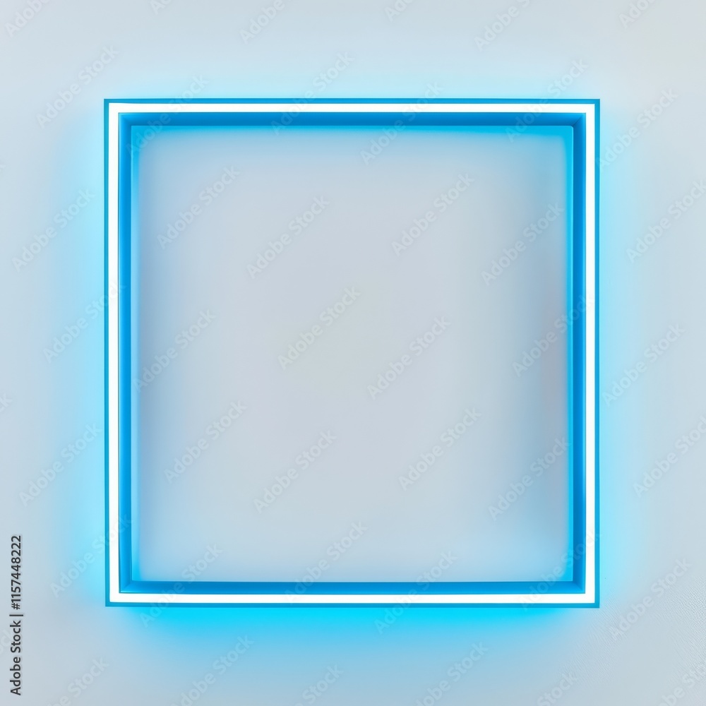 Glowing Neon Square Frame: A bright, vibrant blue neon square frame illuminates the background, creating a minimalist yet captivating visual. Ideal for showcasing your product or brand. Glowing Neon Square Frame: A bright, vibrant blue neon square frame illuminates the background, creating a minimalist yet captivating visual. Ideal for showcasing your product or brand.