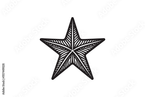 simple and unobtrusive star fish vector silhouette illustration isolated in white background
