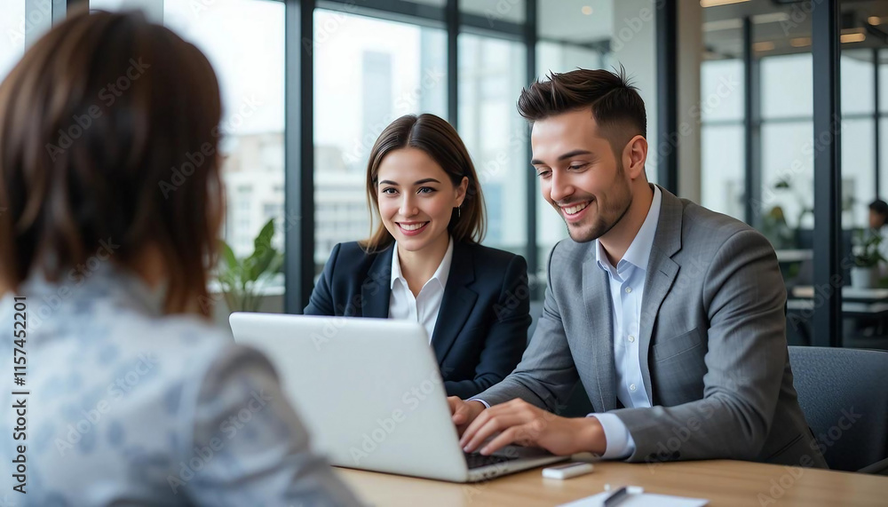 Business Colleagues Engaging in a Collaborative Discussion. Ai generated Business Colleagues Engaging in a Collaborative Discussion. Ai generated