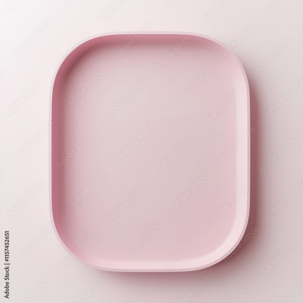 Pink Rectangular Tray Mockup Pink Rectangular Tray Mockup