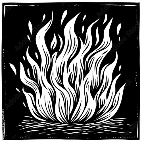 Blazing fire