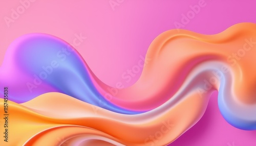 Abstract Pastel Waves Flowing Design