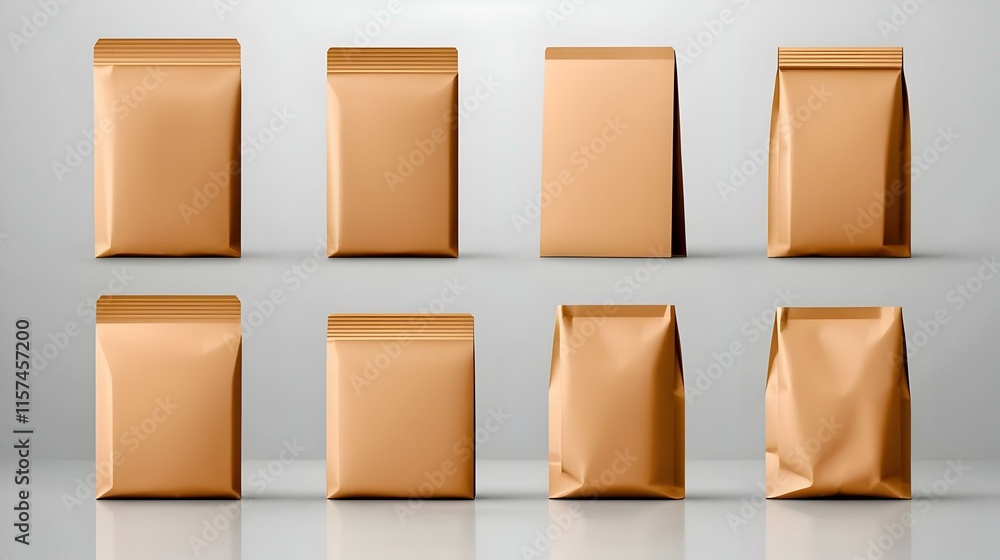 Obraz premium Brown Paper Lunch Boxes for Packaging and Craft Projects