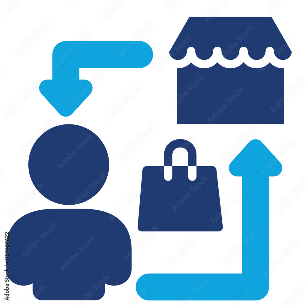 Fototapeta premium Business To Costumer Icon