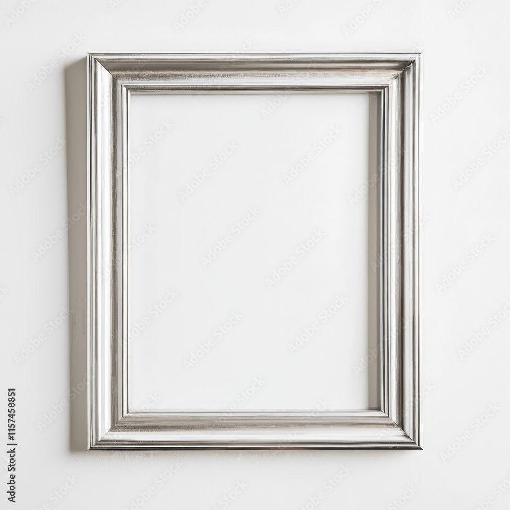 Elegant Silver Picture Frame: A classic silver picture frame with a sophisticated design and multiple layers, ready to showcase your most cherished memories or artwork. Elegant Silver Picture Frame: A classic silver picture frame with a sophisticated design and multiple layers, ready to showcase your most cherished memories or artwork.