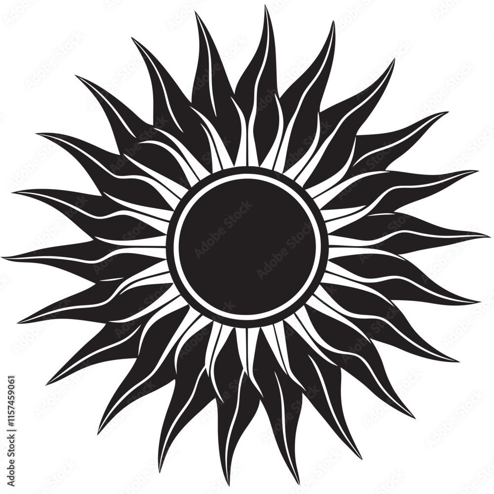 Sun Vector silhouette Sun Vector silhouette