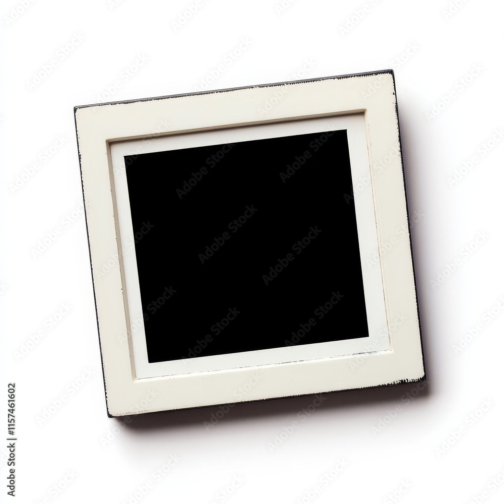 Empty Square Frame: A simple, off-white square frame with a black interior, perfect for adding your own photos or designs. The minimalist style makes it versatile for various projects. Empty Square Frame: A simple, off-white square frame with a black interior, perfect for adding your own photos or designs. The minimalist style makes it versatile for various projects.
