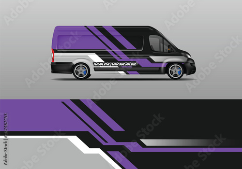 Van wrap design vector, decal livery