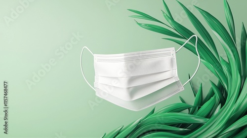 Eco-Friendly Face Mask Design Concept photo