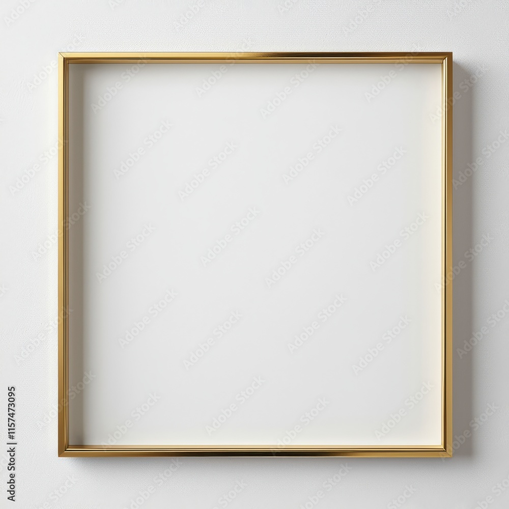 Fototapeta premium Golden Square Frame Mockup 