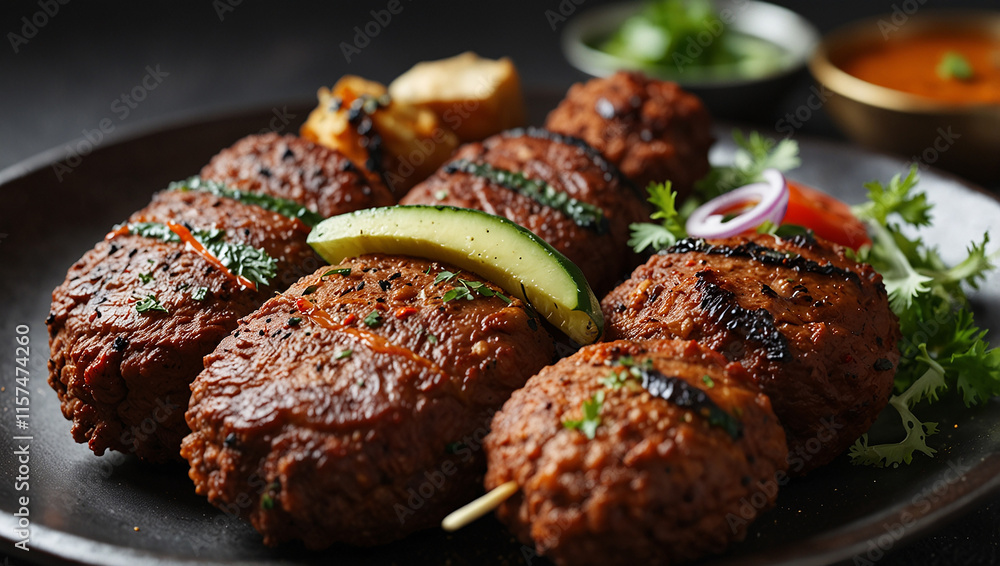 Chicken karahi and kabab with new style Chicken karahi and kabab with new style