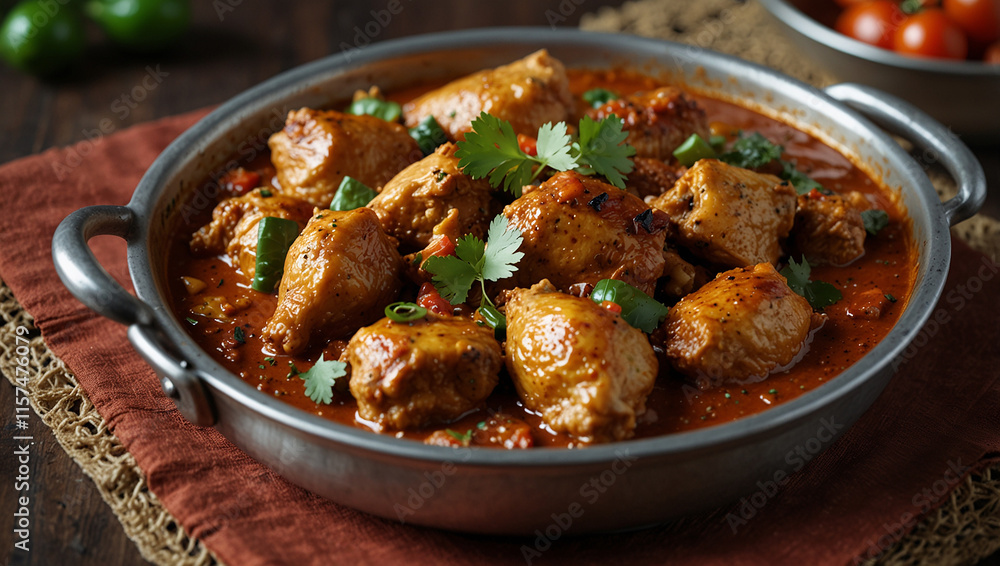 Chicken karahi and kabab with new style Chicken karahi and kabab with new style