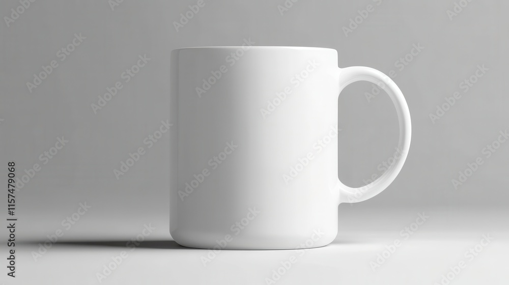 Obraz premium Blank White Mug - Simple and Stylish