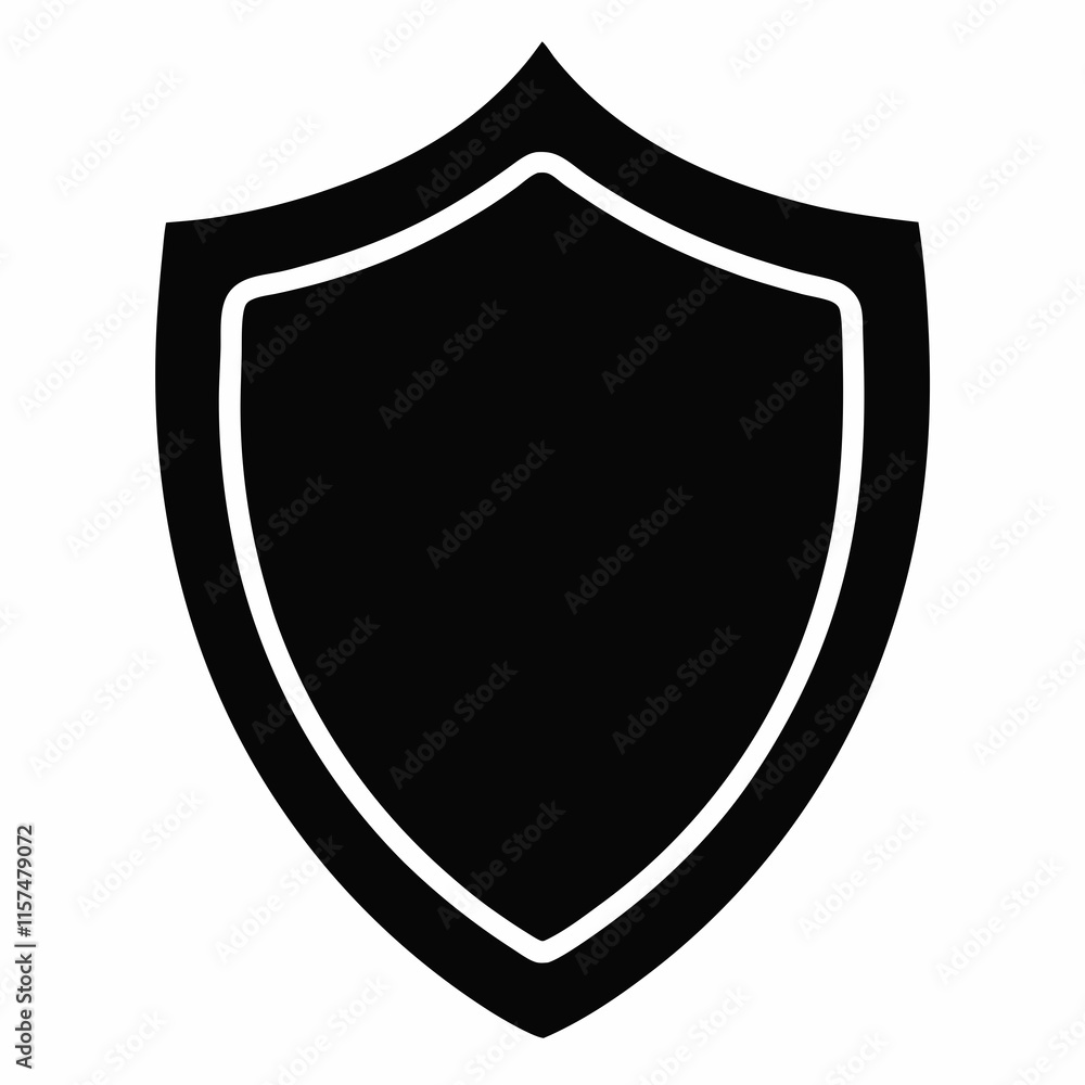 Proxy Shield Black Silhouette Vector Proxy Shield Black Silhouette Vector