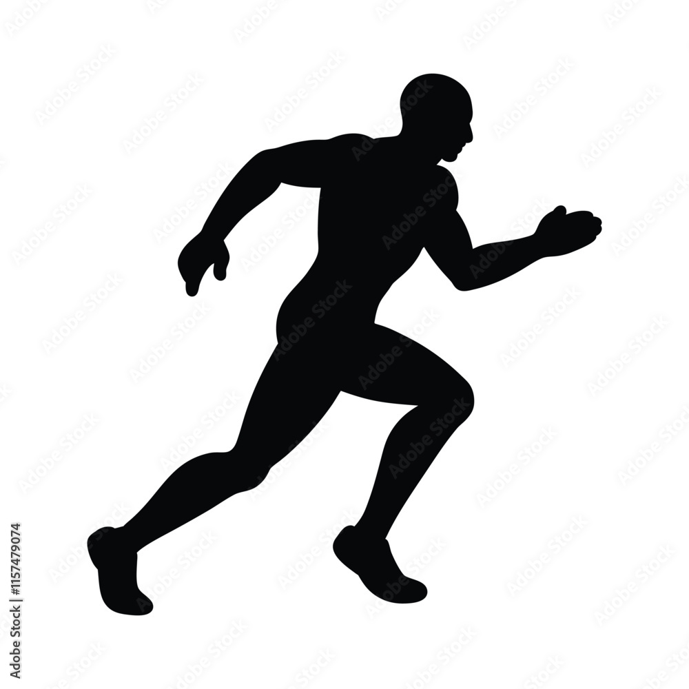Running Muscular Man silhouette icon with black color vector illustration Design and sports style Logo Running Muscular Man silhouette icon with black color vector illustration Design and sports style Logo