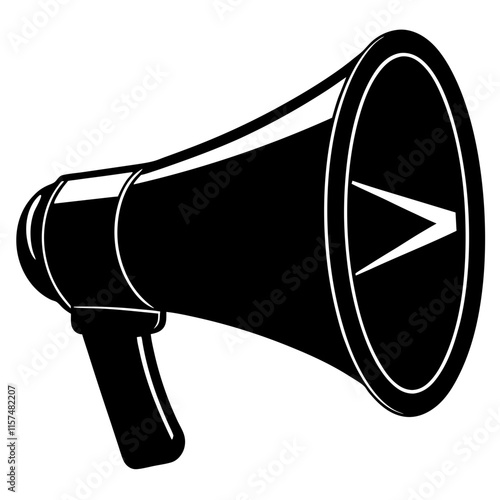  Loudspeaker megaphone silhouette vector illustration