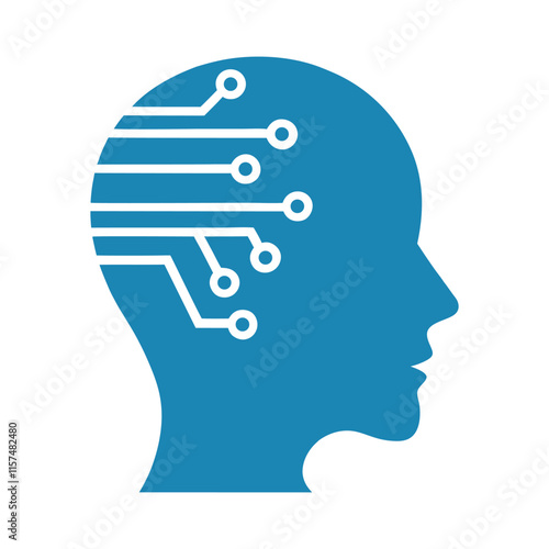 Professional Artificial Intelligence Icon Vector Illustration . photo