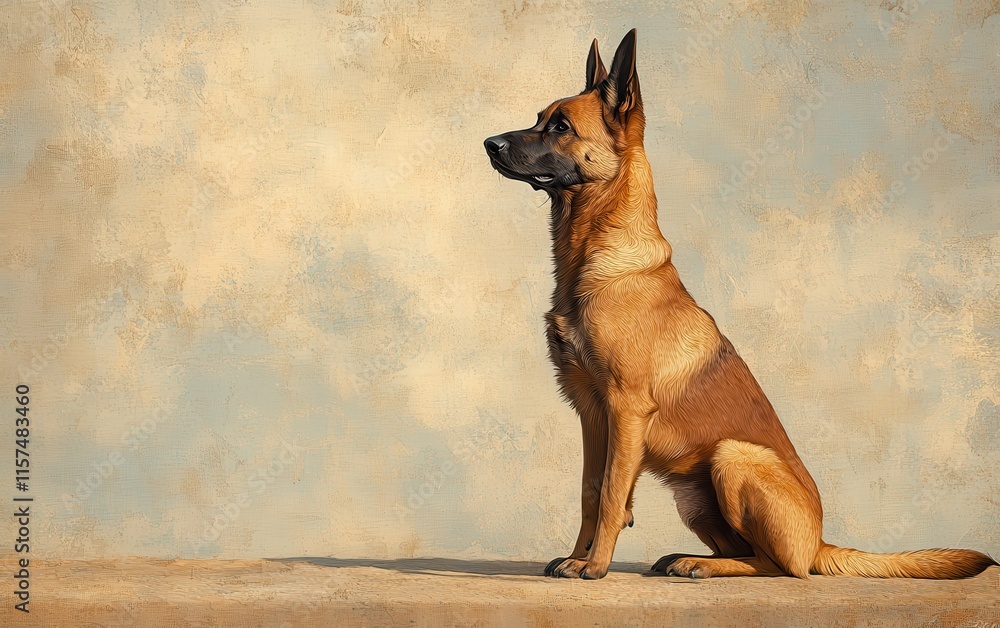 Majestic Belgian Malinois Dog Portrait: A Study in Canine Elegance and Strength Majestic Belgian Malinois Dog Portrait: A Study in Canine Elegance and Strength