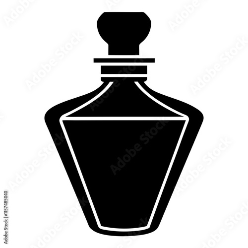  Perfume bottle icon silhouette vector art illustration