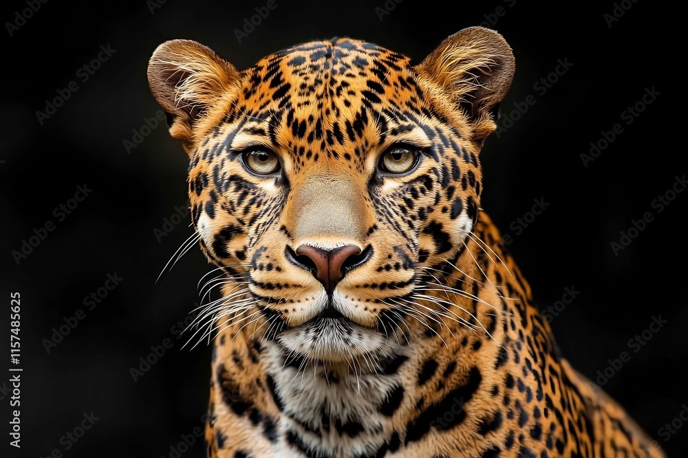 Fototapeta premium Fierce and Powerful Leopard Predator Stalking in Natural Habitat