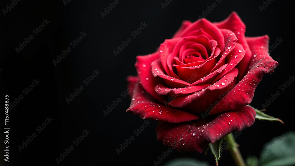 Vibrant Red Rose on Black: Romantic Elegance for Valentine's Day Marketing, Floral Designs, and Love-Themed Events Vibrant Red Rose on Black: Romantic Elegance for Valentine's Day Marketing, Floral Designs, and Love-Themed Events