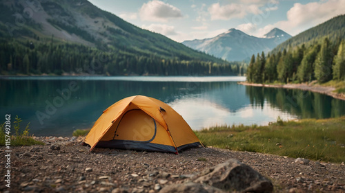 tent on the lake