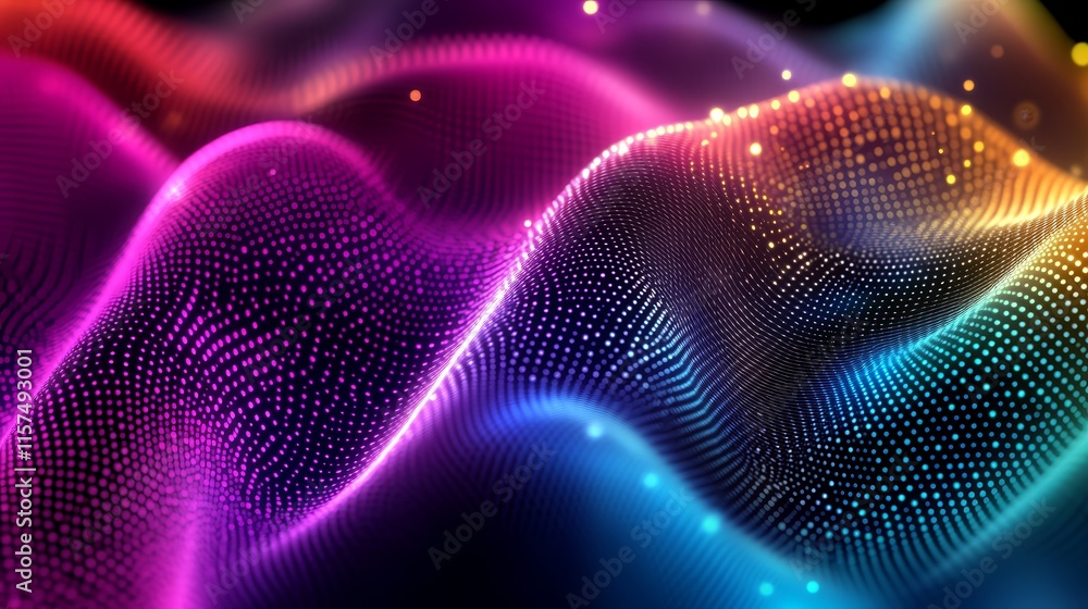 Vibrant colorful wave abstract background. Digital art, technology concept. Vibrant colorful wave abstract background. Digital art, technology concept.