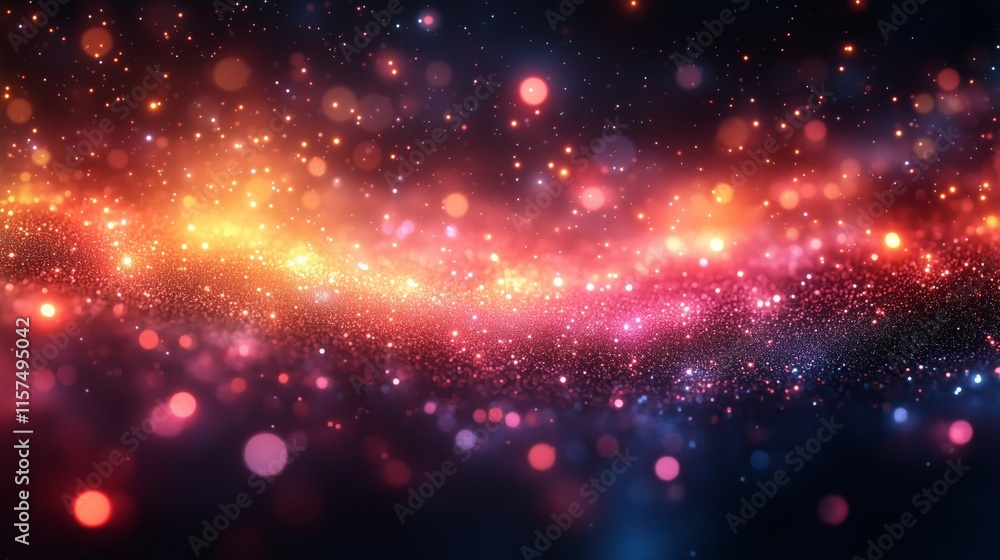 Vibrant Cosmic Background with Twinkling Stars and Light Effects Vibrant Cosmic Background with Twinkling Stars and Light Effects