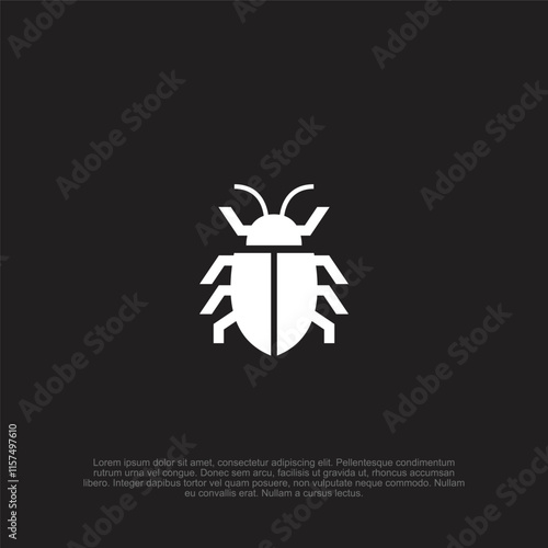 Clean and charming ladybug logo, showcasing simplicity and playfulness for a delightful and approachable brand identity