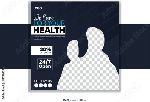 Health Care Medical Social media post design template