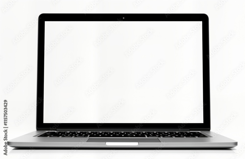 Modern laptop computer isolated on plain white background. Device ready for use or customization. Clean simple design. Focus on product showcasing. Suitable for tech company, or website design. Modern laptop computer isolated on plain white background. Device ready for use or customization. Clean simple design. Focus on product showcasing. Suitable for tech company, or website design.