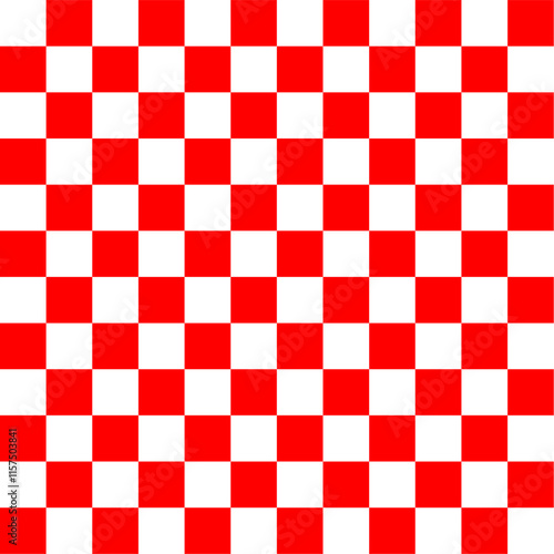 Wallpaper Mural Red White Checkerboard Pattern Simple Geometric Background Design Torontodigital.ca