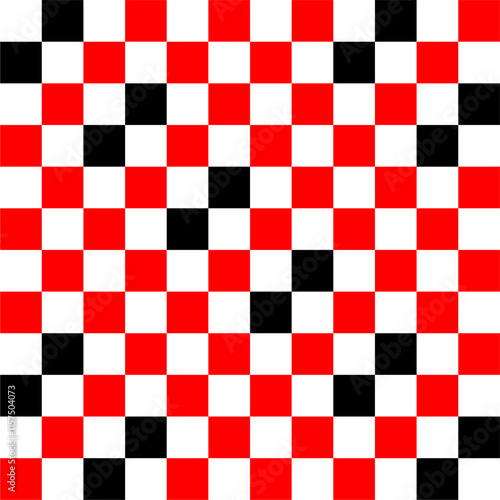 Red Black Checkerboard Pattern Simple Geometric Design Background