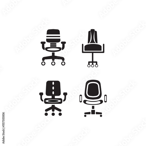  Office Chair  vector on trendy design icon. One of set web icons