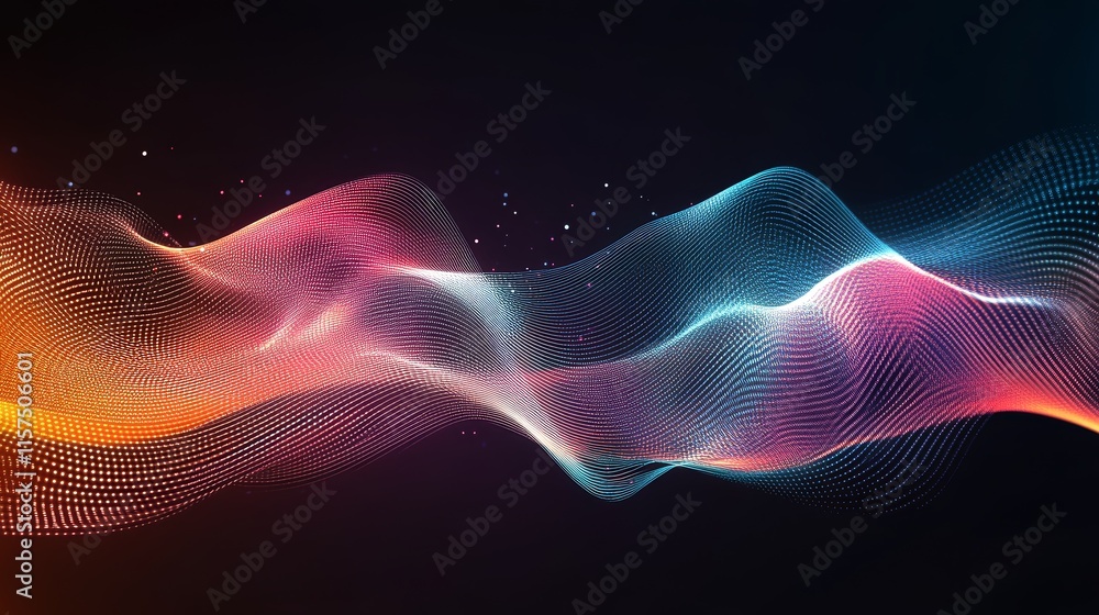 Fototapeta premium Colorful abstract wave background design. Perfect for technology, music, or energy concepts.