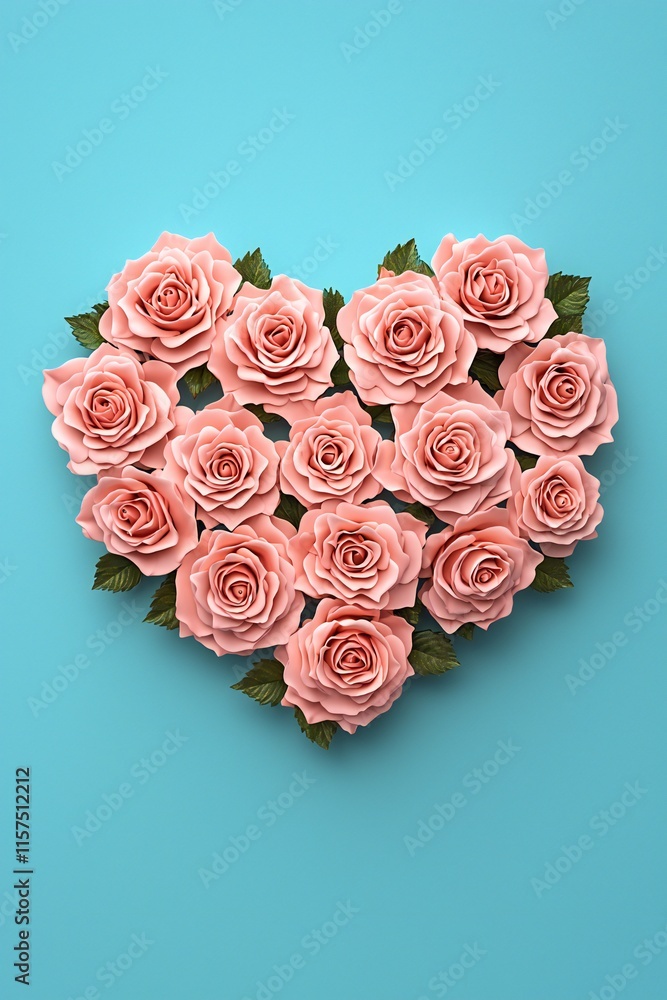 Valentine's Day Pink Rose Heart Romantic Flowers Valentines Day Love Valentine's Day Pink Rose Heart Romantic Flowers Valentines Day Love