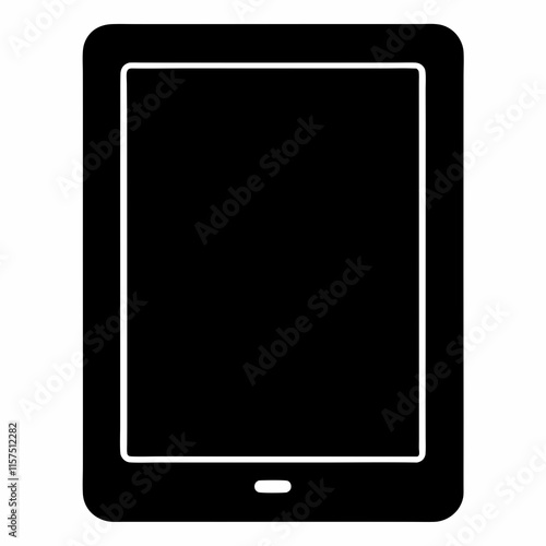 Tablet Silhouette Vector Illustration