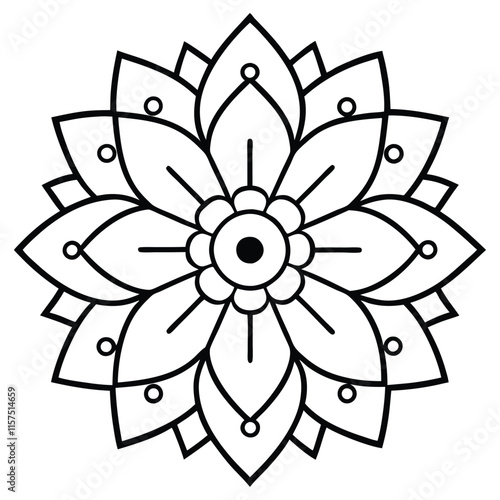 flower mandala in vector outline coloring book page line art drawing mandala design patterns unique design with nature style ,Mandala Design art work silhouette vector illustration