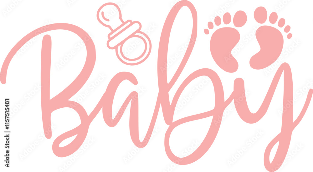 Baby typography design on plain white transparent isolated background for card, shirt, hoodie, sweatshirt, apparel, tag, mug, icon, poster or badge Baby typography design on plain white transparent isolated background for card, shirt, hoodie, sweatshirt, apparel, tag, mug, icon, poster or badge