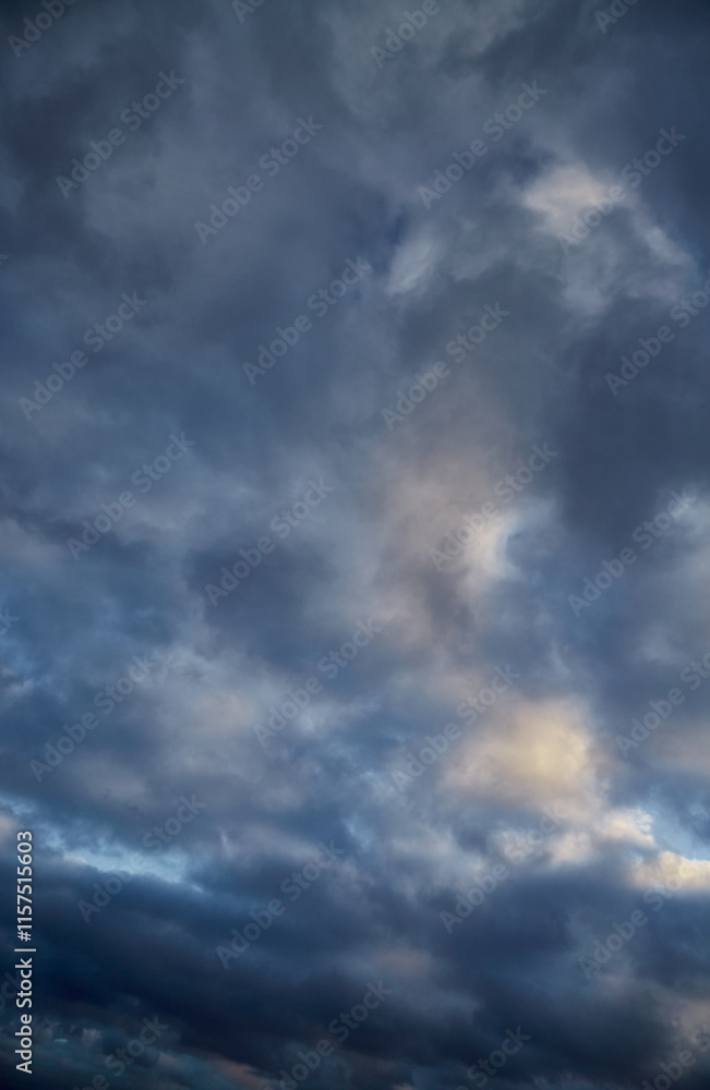 Sky scenery: the contrast of sunlight and gray clouds, blur Sky scenery: the contrast of sunlight and gray clouds, blur