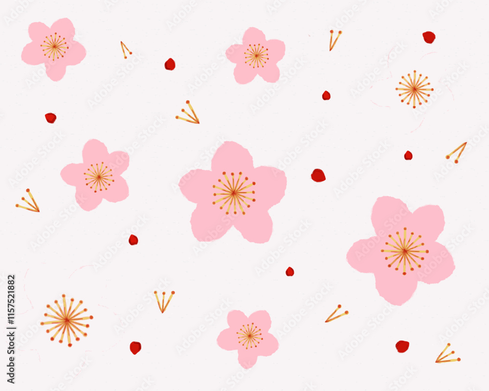 Fototapeta premium plum blossom Design Material