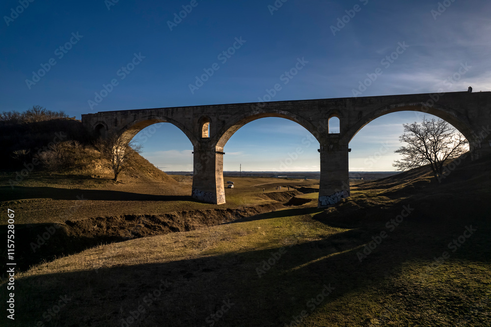 An ancient arch bridge built in 1916. An ancient arch bridge built in 1916.