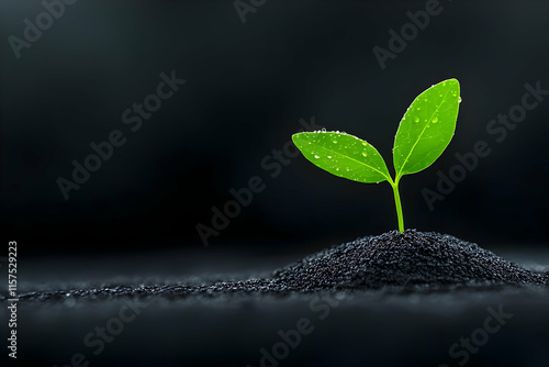 New Life Sprout Realistic Image photo