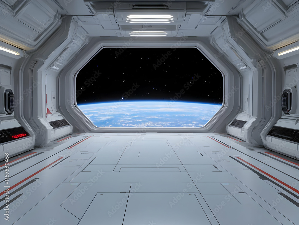 Fototapeta premium Spaceship Interior 3D Render
