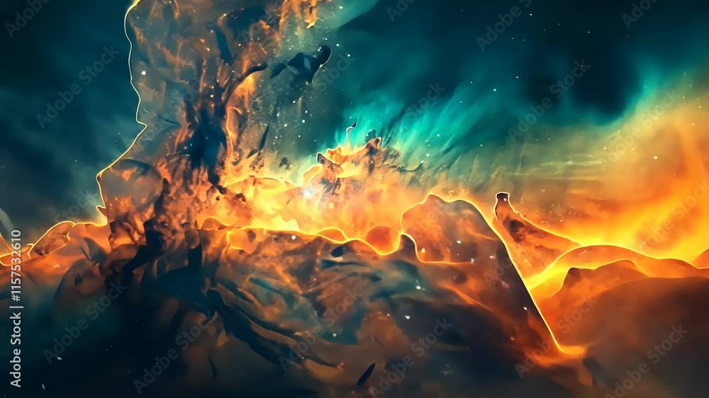 Vibrant Colorful Nebula Motion Background | Cosmic Beauty in Motion