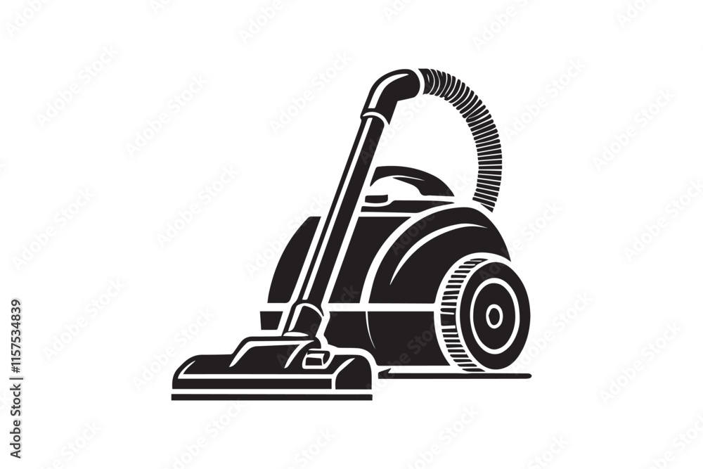 simple black an white vacuum cleaner vector silhouette isolated on a white background simple black an white vacuum cleaner vector silhouette isolated on a white background
