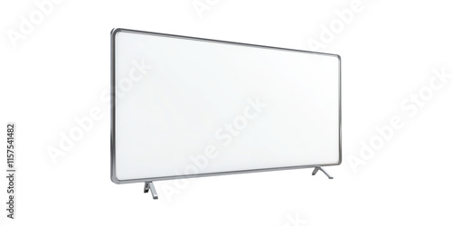 Modern whiteboard isolated on transparent background