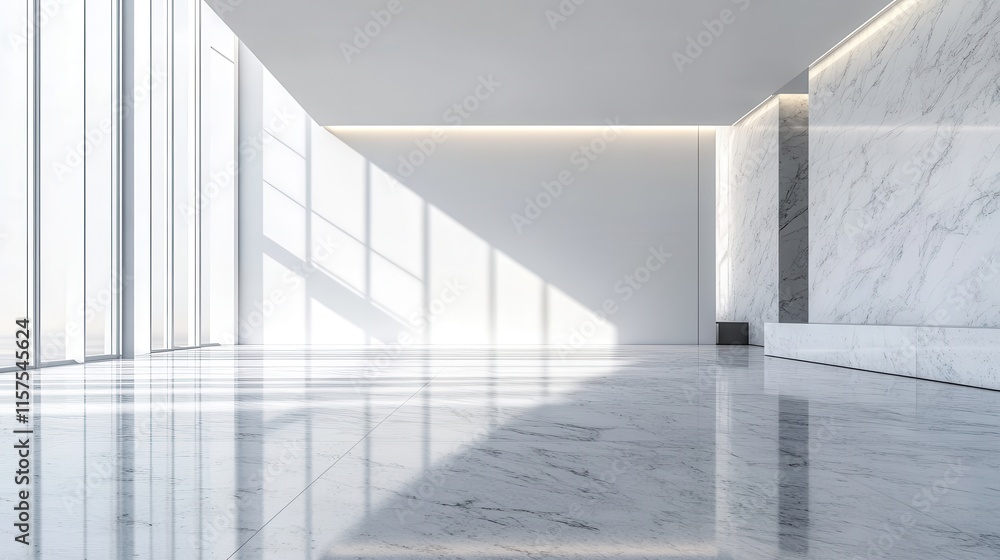 Obraz premium Shimmering Granite Surface in Modern Interior Space